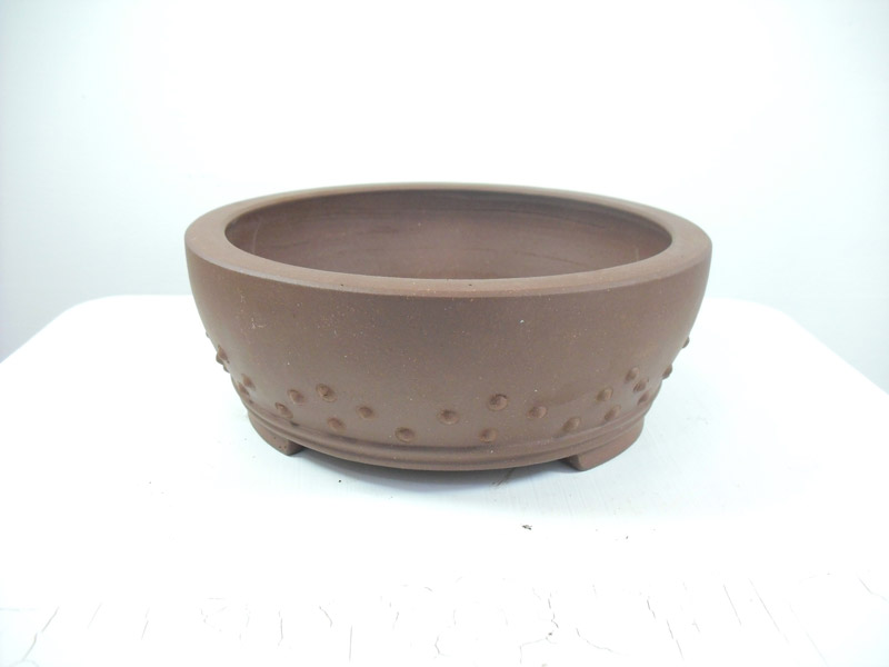 Pot à Bonsaï Rond En Faïence Non émaillée, 23x7.5 Cm, Marque The Thing, Neuf Pour Vos Arbres Miniatures