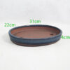 Glazed Bonsai Pot code 010 Blue Large