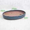 Glazed Bonsai Pot code 010 Blue Small