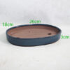 Glazed Bonsai Pot code 010 Blue Medium